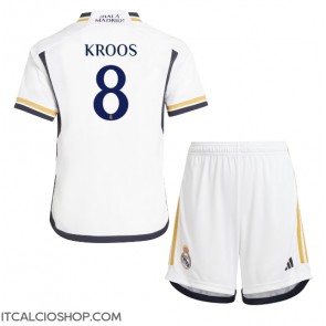 Real Madrid Toni Kroos #8 Prima Maglia Bambino 2023-24 Manica Corta (+ Pantaloni corti)